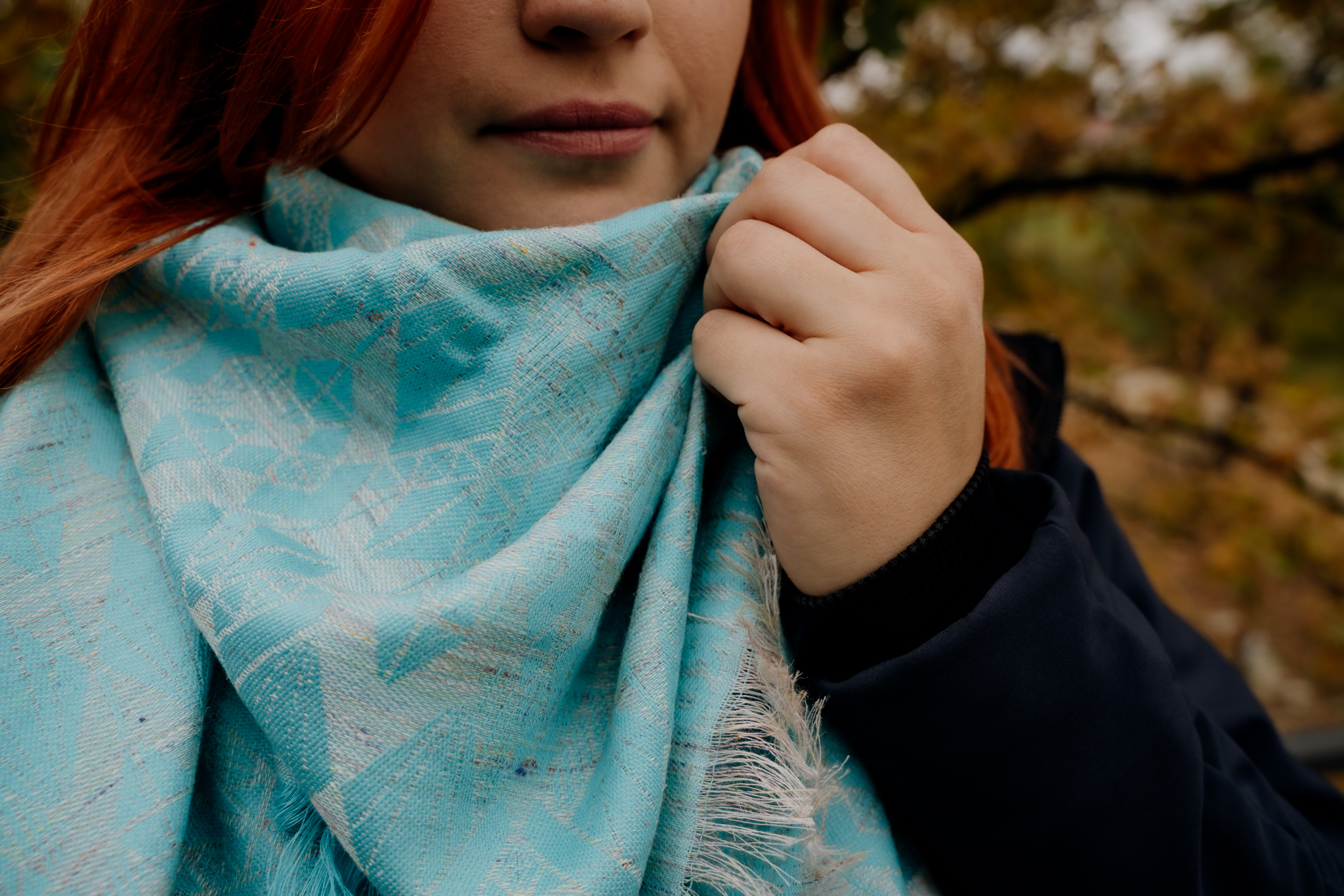 VITRAZH SCARF – MULTICOLOR/TURQUOISE